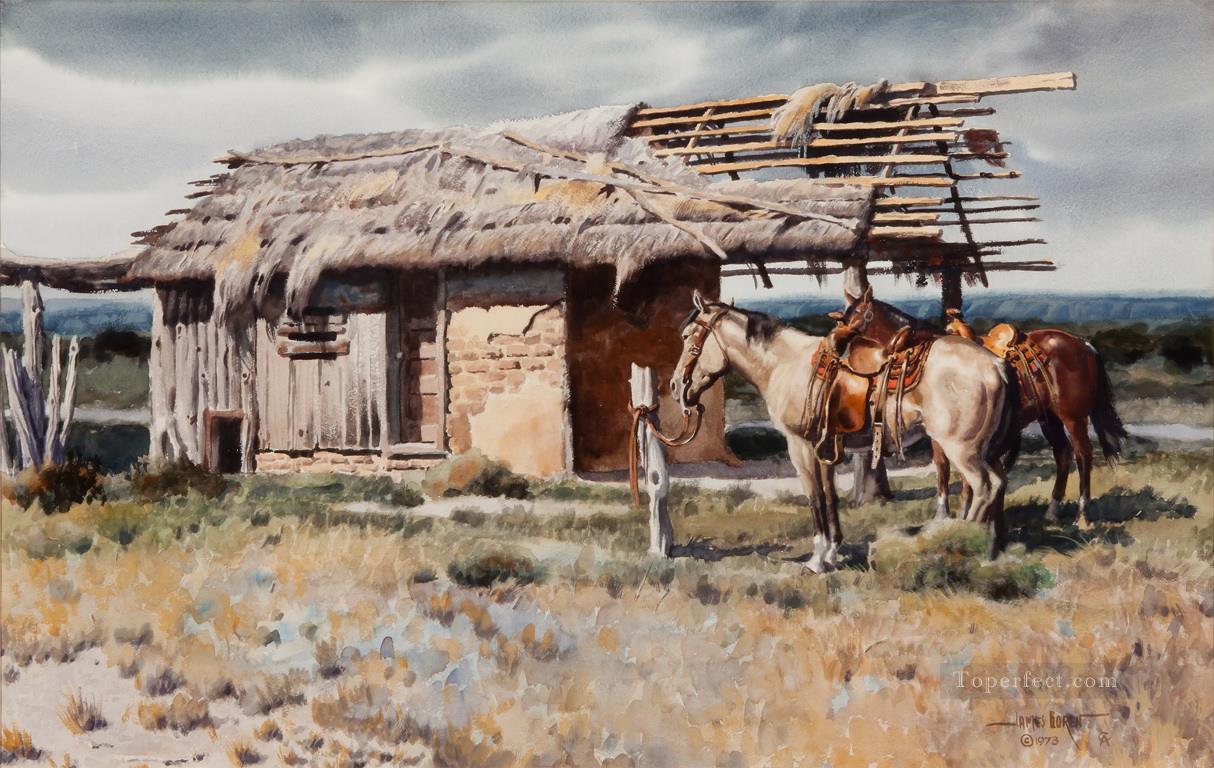 james boren westamerika indiana pferde Ölgemälde